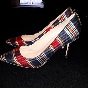 J. Crew plaid elsie pumps